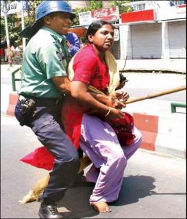 পুলিশের লালসার শিকার এক নারী, ছবি: ইন্টারনেট
