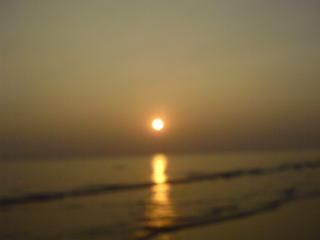 কুয়াকাটায় সূর্যাস্ত