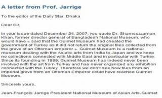 A letter from Prof. Jarrige